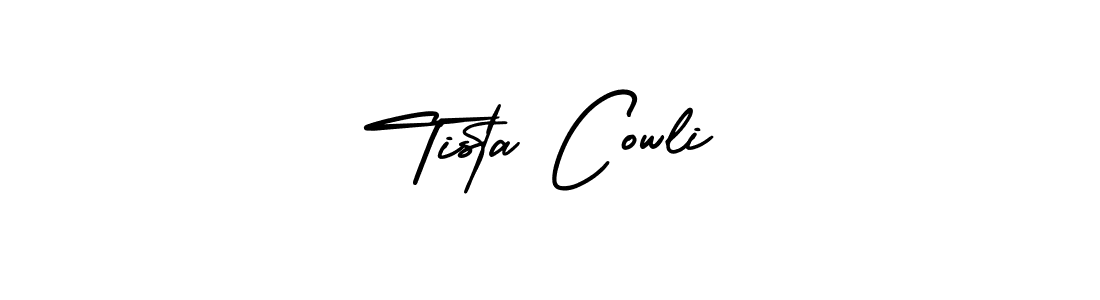 Best and Professional Signature Style for Tista Cowli. AmerikaSignatureDemo-Regular Best Signature Style Collection. Tista Cowli signature style 3 images and pictures png