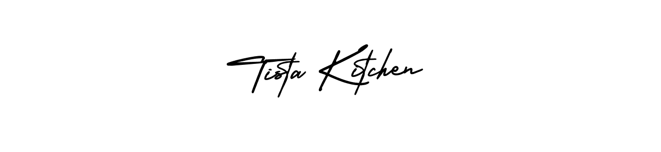 How to make Tista Kitchen signature? AmerikaSignatureDemo-Regular is a professional autograph style. Create handwritten signature for Tista Kitchen name. Tista Kitchen signature style 3 images and pictures png