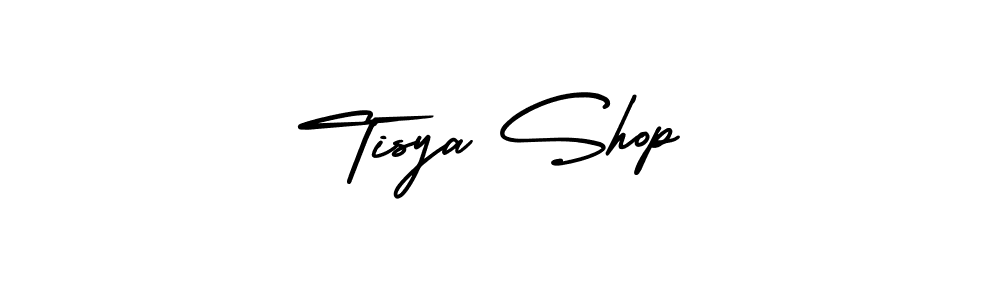 Tisya Shop stylish signature style. Best Handwritten Sign (AmerikaSignatureDemo-Regular) for my name. Handwritten Signature Collection Ideas for my name Tisya Shop. Tisya Shop signature style 3 images and pictures png