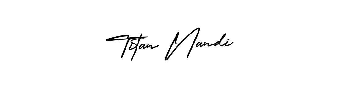 Also You can easily find your signature by using the search form. We will create Titan Nandi name handwritten signature images for you free of cost using AmerikaSignatureDemo-Regular sign style. Titan Nandi signature style 3 images and pictures png