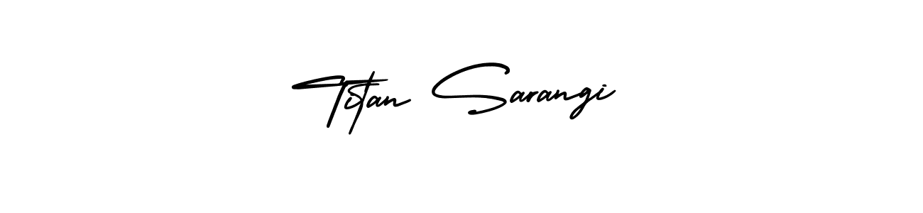 Titan Sarangi stylish signature style. Best Handwritten Sign (AmerikaSignatureDemo-Regular) for my name. Handwritten Signature Collection Ideas for my name Titan Sarangi. Titan Sarangi signature style 3 images and pictures png