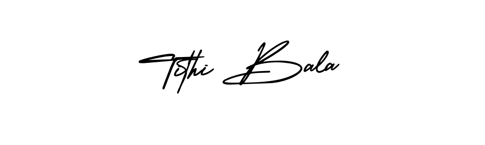 Tithi Bala stylish signature style. Best Handwritten Sign (AmerikaSignatureDemo-Regular) for my name. Handwritten Signature Collection Ideas for my name Tithi Bala. Tithi Bala signature style 3 images and pictures png