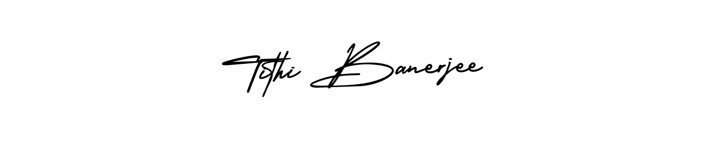 Make a beautiful signature design for name Tithi Banerjee. With this signature (AmerikaSignatureDemo-Regular) style, you can create a handwritten signature for free. Tithi Banerjee signature style 3 images and pictures png