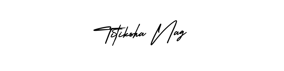 How to make Titiksha Nag signature? AmerikaSignatureDemo-Regular is a professional autograph style. Create handwritten signature for Titiksha Nag name. Titiksha Nag signature style 3 images and pictures png