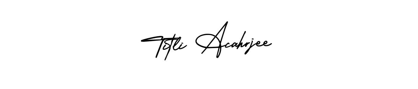 Use a signature maker to create a handwritten signature online. With this signature software, you can design (AmerikaSignatureDemo-Regular) your own signature for name Titli Acahrjee. Titli Acahrjee signature style 3 images and pictures png