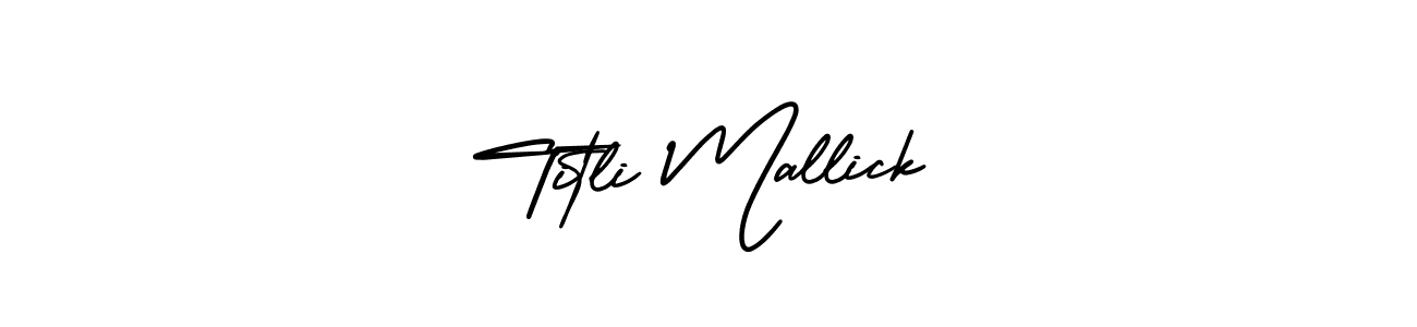 Create a beautiful signature design for name Titli Mallick. With this signature (AmerikaSignatureDemo-Regular) fonts, you can make a handwritten signature for free. Titli Mallick signature style 3 images and pictures png