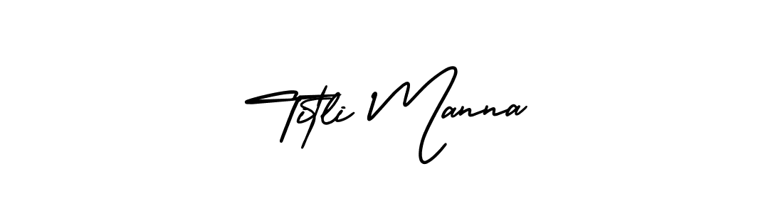 Also we have Titli Manna name is the best signature style. Create professional handwritten signature collection using AmerikaSignatureDemo-Regular autograph style. Titli Manna signature style 3 images and pictures png