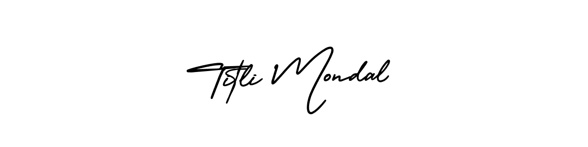 Titli Mondal stylish signature style. Best Handwritten Sign (AmerikaSignatureDemo-Regular) for my name. Handwritten Signature Collection Ideas for my name Titli Mondal. Titli Mondal signature style 3 images and pictures png