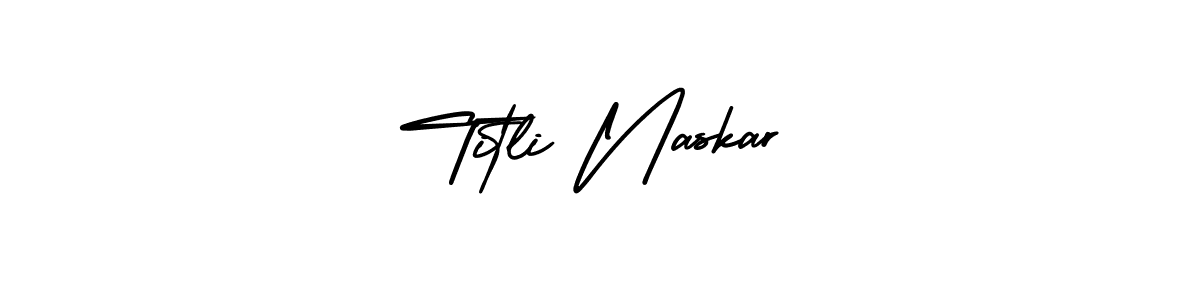 Design your own signature with our free online signature maker. With this signature software, you can create a handwritten (AmerikaSignatureDemo-Regular) signature for name Titli Naskar. Titli Naskar signature style 3 images and pictures png