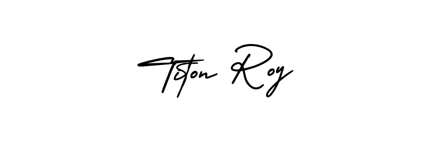 if you are searching for the best signature style for your name Titon Roy. so please give up your signature search. here we have designed multiple signature styles  using AmerikaSignatureDemo-Regular. Titon Roy signature style 3 images and pictures png