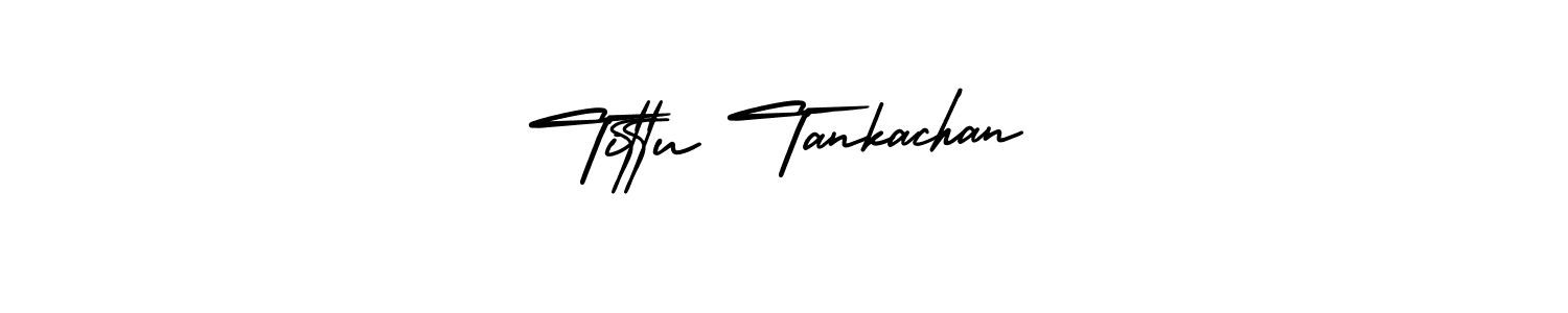 Design your own signature with our free online signature maker. With this signature software, you can create a handwritten (AmerikaSignatureDemo-Regular) signature for name Tittu Tankachan. Tittu Tankachan signature style 3 images and pictures png