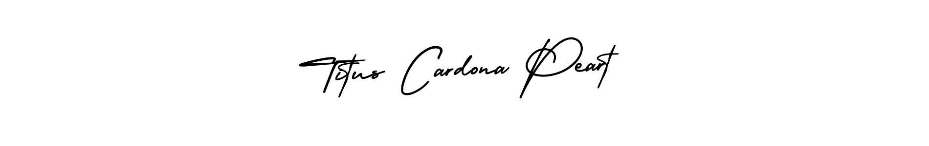 Make a short Titus Cardona Peart signature style. Manage your documents anywhere anytime using AmerikaSignatureDemo-Regular. Create and add eSignatures, submit forms, share and send files easily. Titus Cardona Peart signature style 3 images and pictures png