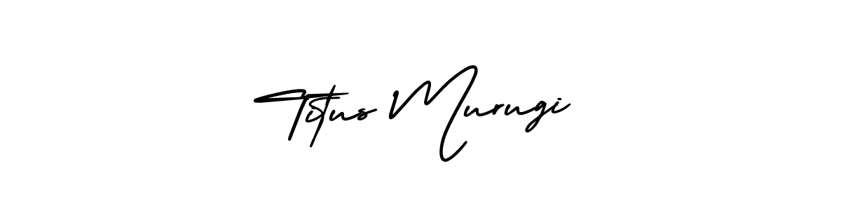 How to Draw Titus Murugi signature style? AmerikaSignatureDemo-Regular is a latest design signature styles for name Titus Murugi. Titus Murugi signature style 3 images and pictures png