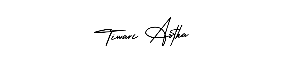 AmerikaSignatureDemo-Regular is a professional signature style that is perfect for those who want to add a touch of class to their signature. It is also a great choice for those who want to make their signature more unique. Get Tiwari Astha name to fancy signature for free. Tiwari Astha signature style 3 images and pictures png