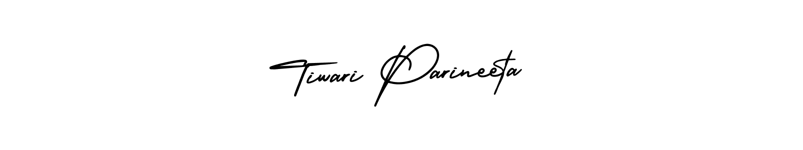 Make a short Tiwari Parineeta signature style. Manage your documents anywhere anytime using AmerikaSignatureDemo-Regular. Create and add eSignatures, submit forms, share and send files easily. Tiwari Parineeta signature style 3 images and pictures png