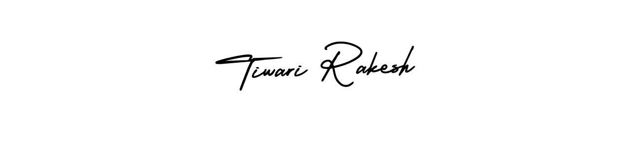 This is the best signature style for the Tiwari Rakesh name. Also you like these signature font (AmerikaSignatureDemo-Regular). Mix name signature. Tiwari Rakesh signature style 3 images and pictures png