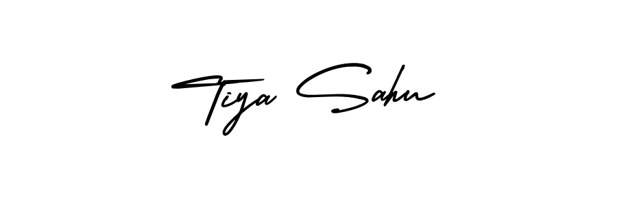 Create a beautiful signature design for name Tiya Sahu. With this signature (AmerikaSignatureDemo-Regular) fonts, you can make a handwritten signature for free. Tiya Sahu signature style 3 images and pictures png