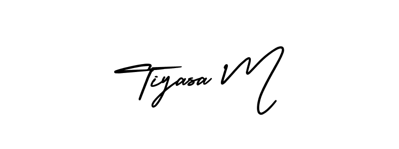 if you are searching for the best signature style for your name Tiyasa M. so please give up your signature search. here we have designed multiple signature styles  using AmerikaSignatureDemo-Regular. Tiyasa M signature style 3 images and pictures png