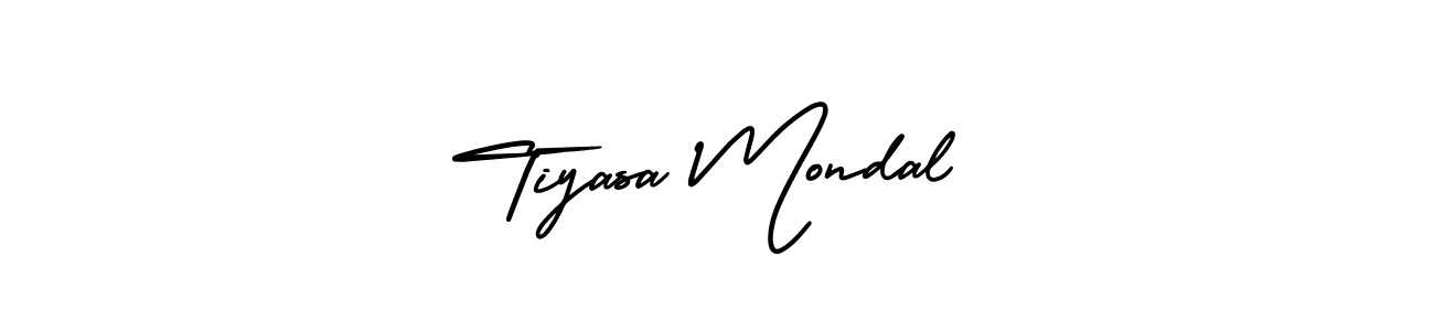 How to make Tiyasa Mondal name signature. Use AmerikaSignatureDemo-Regular style for creating short signs online. This is the latest handwritten sign. Tiyasa Mondal signature style 3 images and pictures png