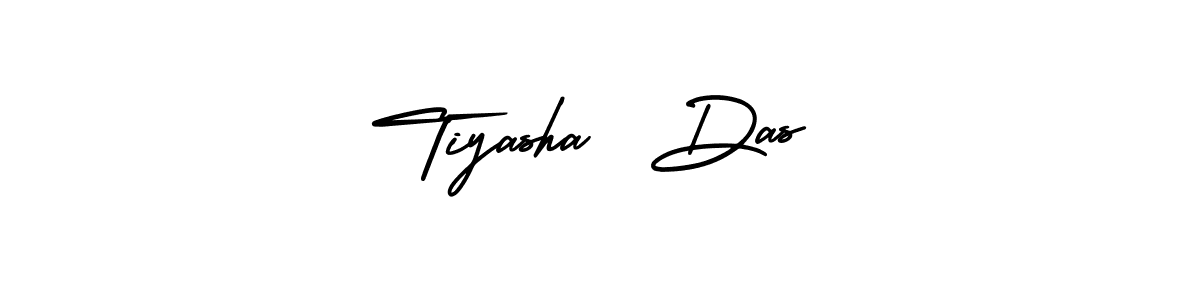 The best way (AmerikaSignatureDemo-Regular) to make a short signature is to pick only two or three words in your name. The name Tiyasha  Das include a total of six letters. For converting this name. Tiyasha  Das signature style 3 images and pictures png