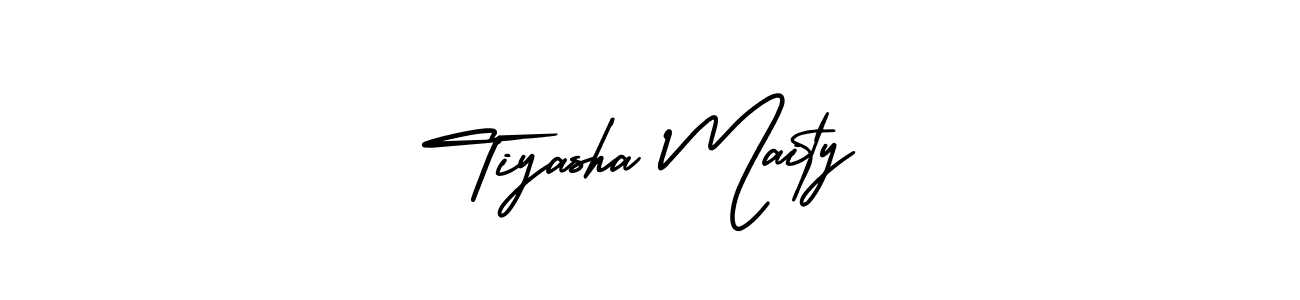 if you are searching for the best signature style for your name Tiyasha Maity. so please give up your signature search. here we have designed multiple signature styles  using AmerikaSignatureDemo-Regular. Tiyasha Maity signature style 3 images and pictures png