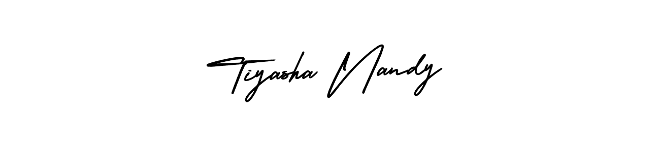 Make a beautiful signature design for name Tiyasha Nandy. With this signature (AmerikaSignatureDemo-Regular) style, you can create a handwritten signature for free. Tiyasha Nandy signature style 3 images and pictures png