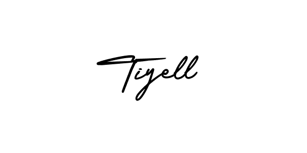 Tiyell stylish signature style. Best Handwritten Sign (AmerikaSignatureDemo-Regular) for my name. Handwritten Signature Collection Ideas for my name Tiyell. Tiyell signature style 3 images and pictures png
