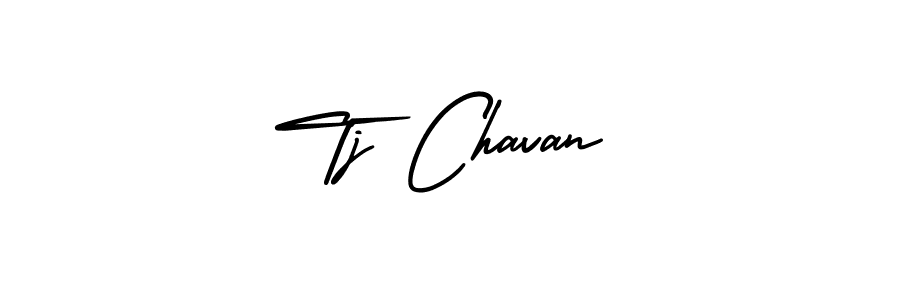 The best way (AmerikaSignatureDemo-Regular) to make a short signature is to pick only two or three words in your name. The name Tj Chavan include a total of six letters. For converting this name. Tj Chavan signature style 3 images and pictures png