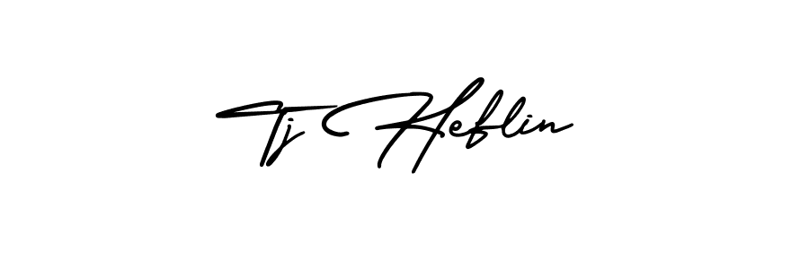 Use a signature maker to create a handwritten signature online. With this signature software, you can design (AmerikaSignatureDemo-Regular) your own signature for name Tj Heflin. Tj Heflin signature style 3 images and pictures png