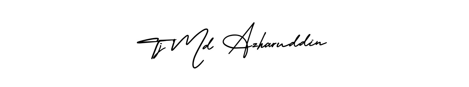 This is the best signature style for the Tj Md Azharuddin name. Also you like these signature font (AmerikaSignatureDemo-Regular). Mix name signature. Tj Md Azharuddin signature style 3 images and pictures png