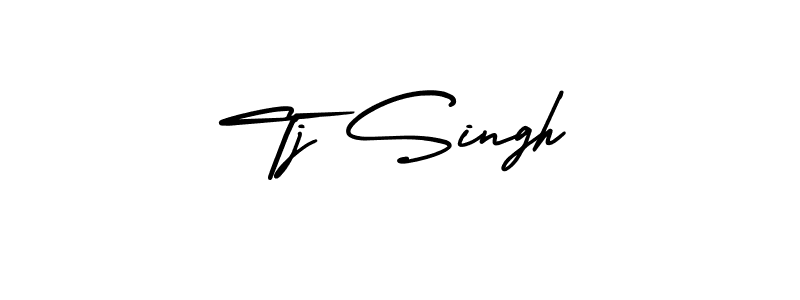The best way (AmerikaSignatureDemo-Regular) to make a short signature is to pick only two or three words in your name. The name Tj Singh include a total of six letters. For converting this name. Tj Singh signature style 3 images and pictures png
