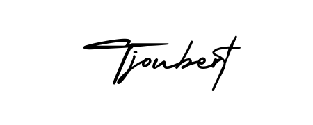 A sleek calligraphic signature for name Tjoubert utilizing AmerikaSignatureDemo-Regular styling. Great for adding personal signatures to photos and art. Tjoubert signature style 3 images and pictures png