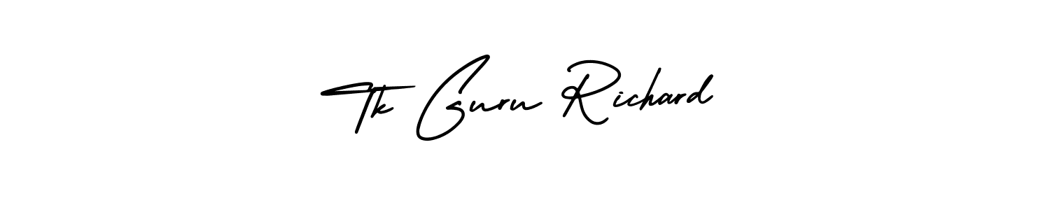 How to Draw Tk Guru Richard signature style? AmerikaSignatureDemo-Regular is a latest design signature styles for name Tk Guru Richard. Tk Guru Richard signature style 3 images and pictures png