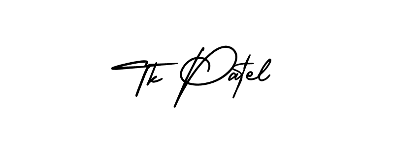 Make a beautiful signature design for name Tk Patel. With this signature (AmerikaSignatureDemo-Regular) style, you can create a handwritten signature for free. Tk Patel signature style 3 images and pictures png
