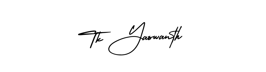 Make a beautiful signature design for name Tk Yaswanth. With this signature (AmerikaSignatureDemo-Regular) style, you can create a handwritten signature for free. Tk Yaswanth signature style 3 images and pictures png