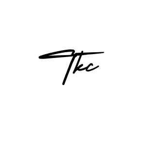 The best way (AmerikaSignatureDemo-Regular) to make a short signature is to pick only two or three words in your name. The name Tkc include a total of six letters. For converting this name. Tkc signature style 3 images and pictures png