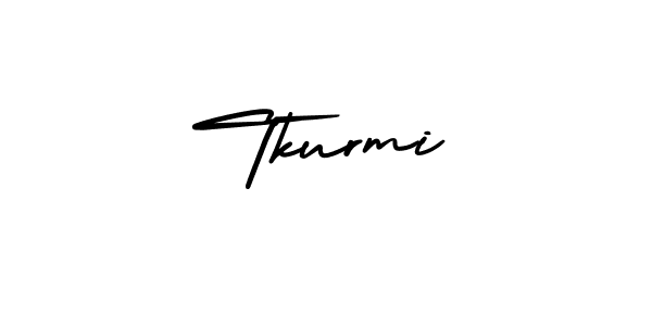 How to make Tkurmi name signature. Use AmerikaSignatureDemo-Regular style for creating short signs online. This is the latest handwritten sign. Tkurmi signature style 3 images and pictures png