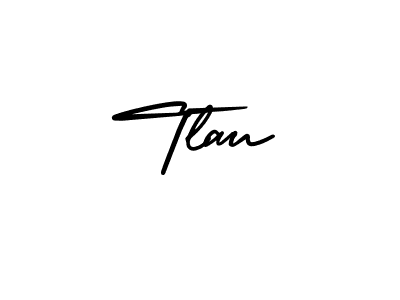 The best way (AmerikaSignatureDemo-Regular) to make a short signature is to pick only two or three words in your name. The name Tlau include a total of six letters. For converting this name. Tlau signature style 3 images and pictures png