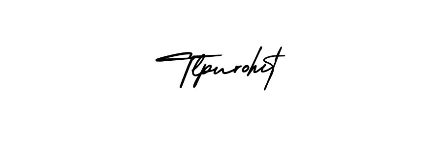 You should practise on your own different ways (AmerikaSignatureDemo-Regular) to write your name (Tlpurohit) in signature. don't let someone else do it for you. Tlpurohit signature style 3 images and pictures png