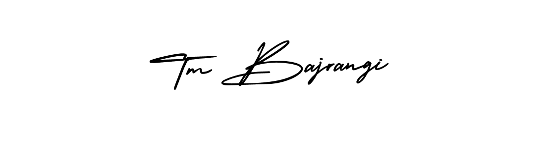 Design your own signature with our free online signature maker. With this signature software, you can create a handwritten (AmerikaSignatureDemo-Regular) signature for name Tm Bajrangi. Tm Bajrangi signature style 3 images and pictures png