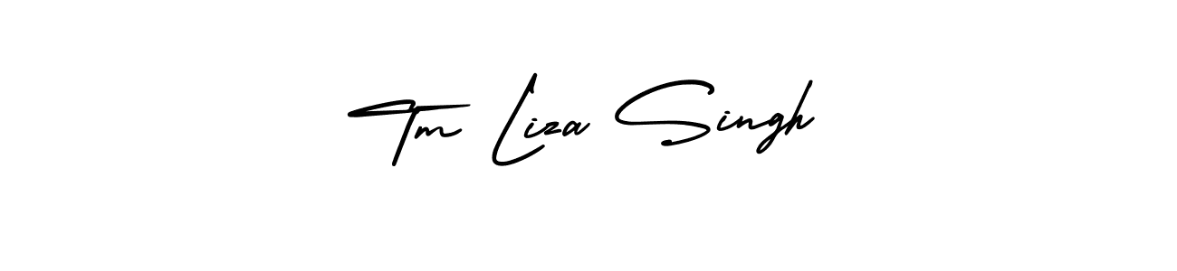 Use a signature maker to create a handwritten signature online. With this signature software, you can design (AmerikaSignatureDemo-Regular) your own signature for name Tm Liza Singh. Tm Liza Singh signature style 3 images and pictures png
