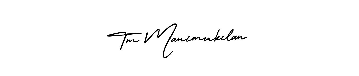 How to make Tm Manimukilan signature? AmerikaSignatureDemo-Regular is a professional autograph style. Create handwritten signature for Tm Manimukilan name. Tm Manimukilan signature style 3 images and pictures png