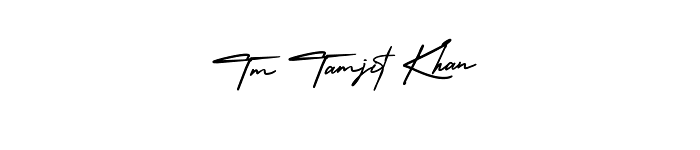 Make a beautiful signature design for name Tm Tamjit Khan. With this signature (AmerikaSignatureDemo-Regular) style, you can create a handwritten signature for free. Tm Tamjit Khan signature style 3 images and pictures png