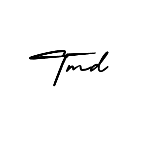 You should practise on your own different ways (AmerikaSignatureDemo-Regular) to write your name (Tmd) in signature. don't let someone else do it for you. Tmd signature style 3 images and pictures png