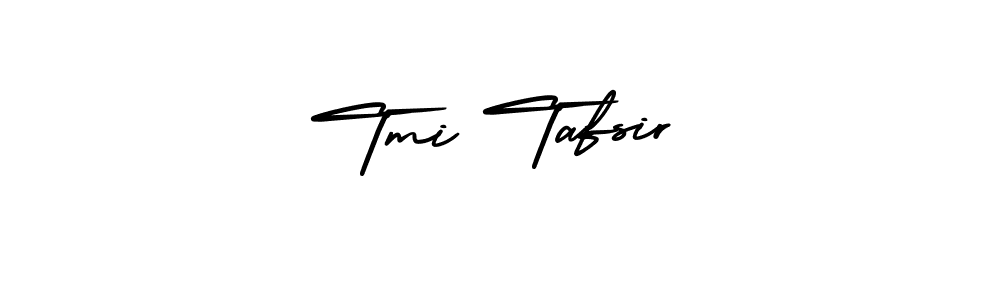 Use a signature maker to create a handwritten signature online. With this signature software, you can design (AmerikaSignatureDemo-Regular) your own signature for name Tmi Tafsir. Tmi Tafsir signature style 3 images and pictures png