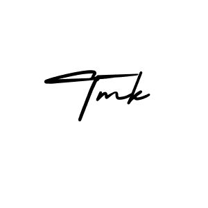 Use a signature maker to create a handwritten signature online. With this signature software, you can design (AmerikaSignatureDemo-Regular) your own signature for name Tmk. Tmk signature style 3 images and pictures png