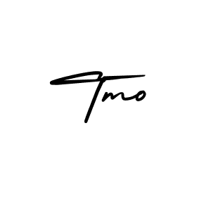 You should practise on your own different ways (AmerikaSignatureDemo-Regular) to write your name (Tmo) in signature. don't let someone else do it for you. Tmo signature style 3 images and pictures png
