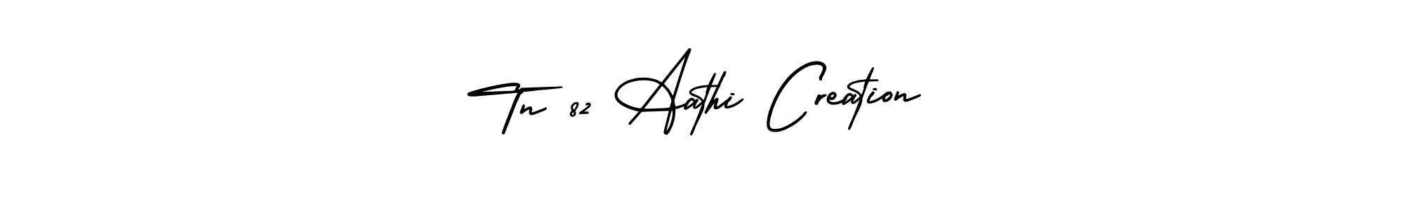 Use a signature maker to create a handwritten signature online. With this signature software, you can design (AmerikaSignatureDemo-Regular) your own signature for name Tn 82 Aathi Creation. Tn 82 Aathi Creation signature style 3 images and pictures png