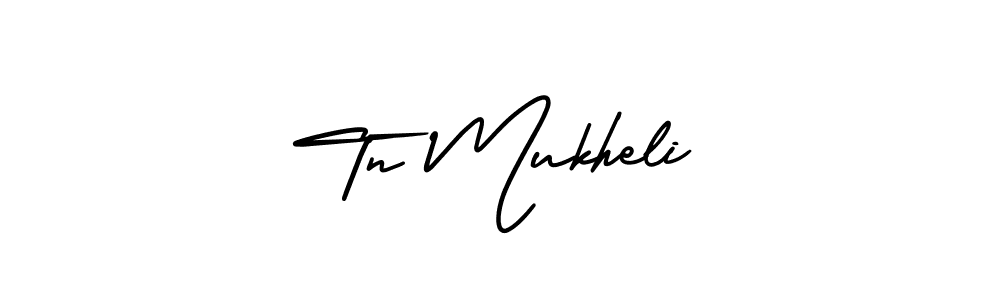 Tn Mukheli stylish signature style. Best Handwritten Sign (AmerikaSignatureDemo-Regular) for my name. Handwritten Signature Collection Ideas for my name Tn Mukheli. Tn Mukheli signature style 3 images and pictures png