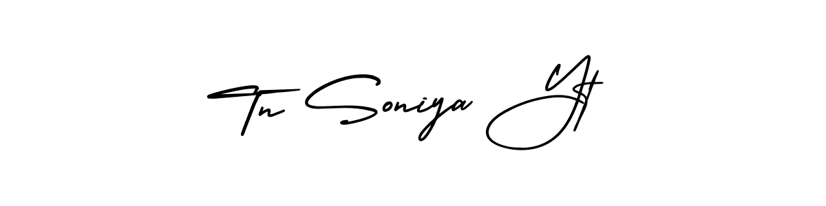 Tn Soniya Yt stylish signature style. Best Handwritten Sign (AmerikaSignatureDemo-Regular) for my name. Handwritten Signature Collection Ideas for my name Tn Soniya Yt. Tn Soniya Yt signature style 3 images and pictures png